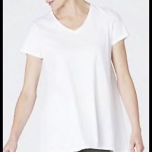 pure hill white Pima elliptical t shirt